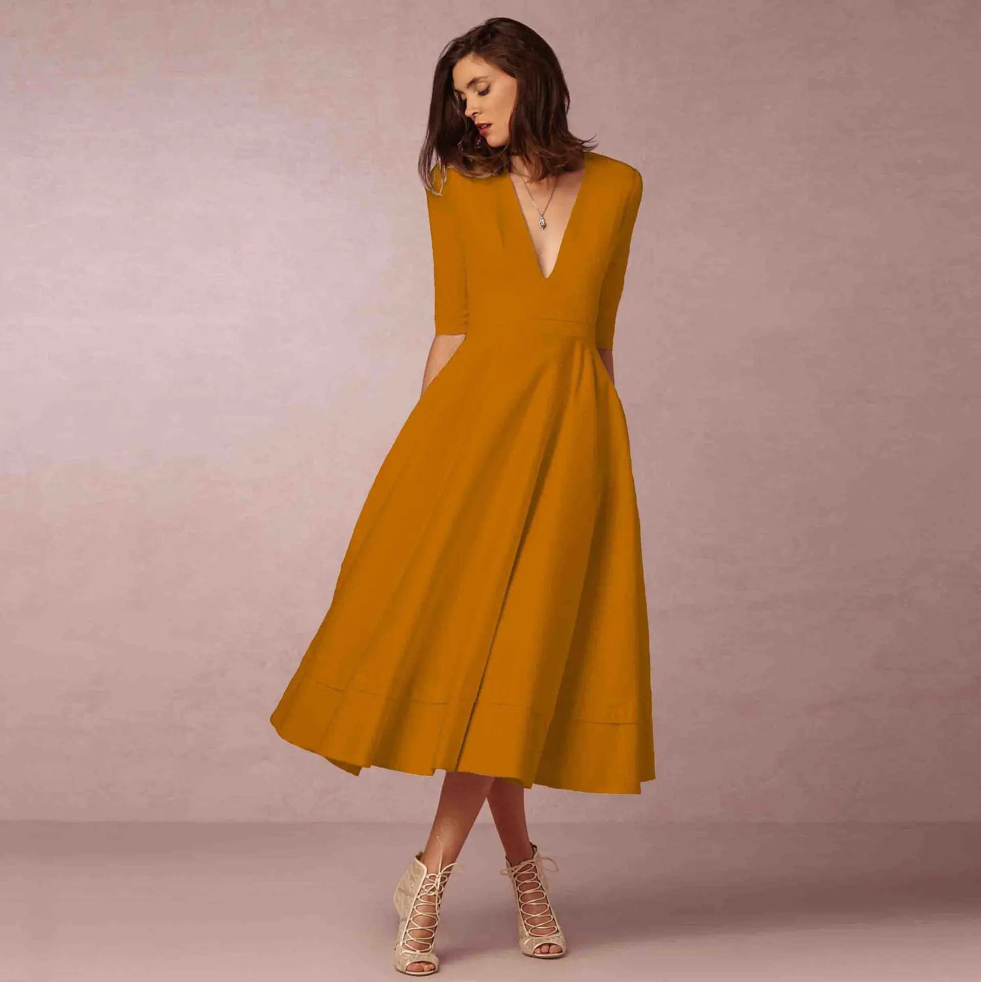 Holly | Women Ivoire Midi Dress Fitted Elegant Cut