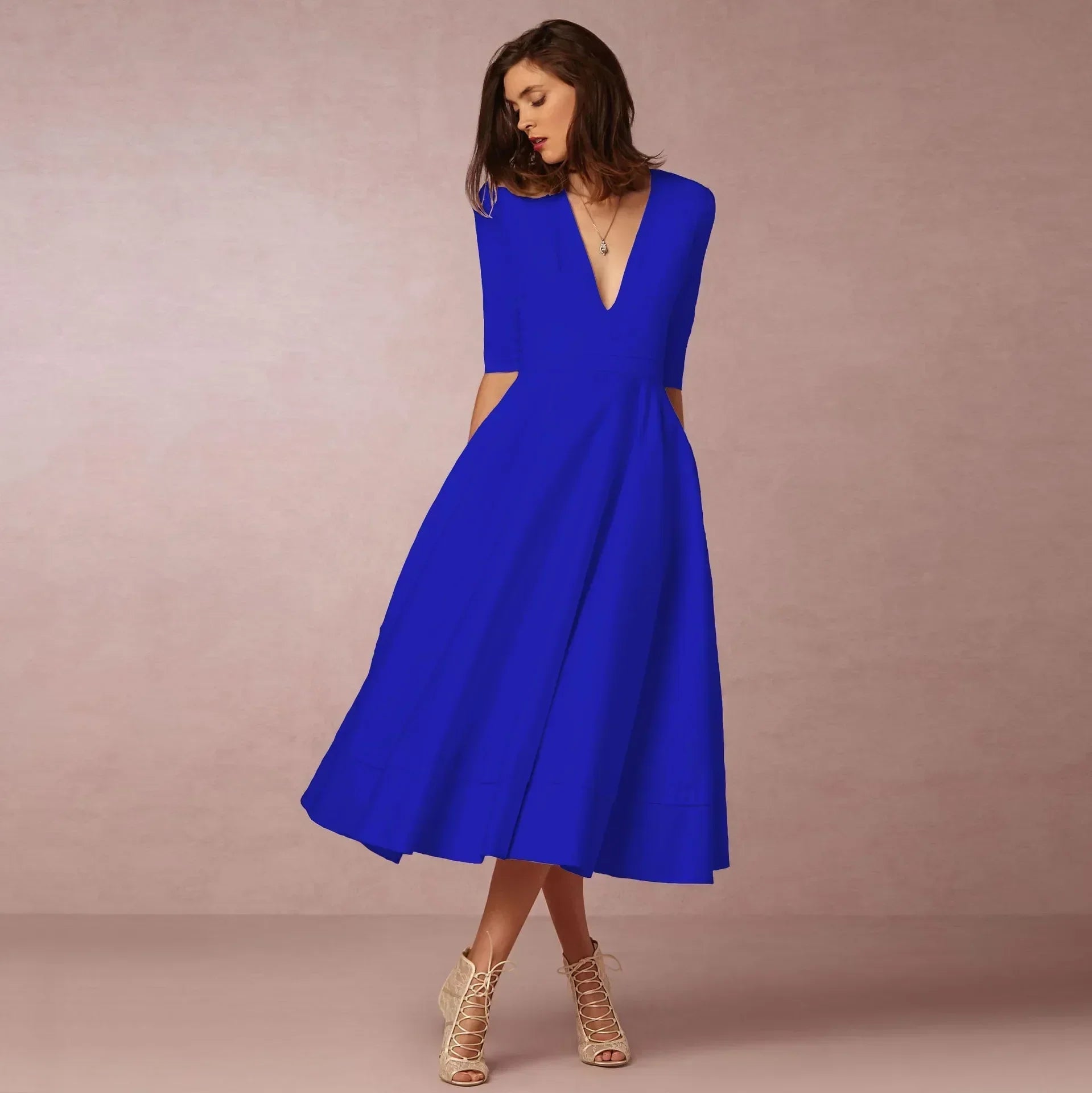 Holly | Women Ivoire Midi Dress Fitted Elegant Cut