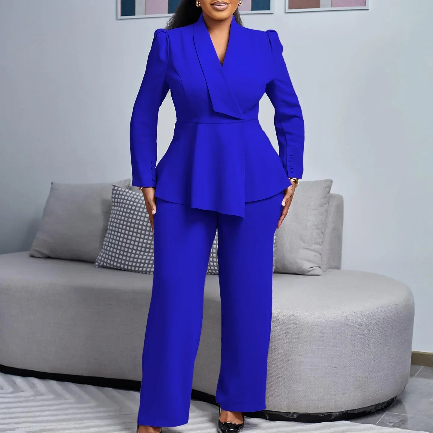 Catherine | Chic Formal Suit Set with Tailored Long Blazer for Women