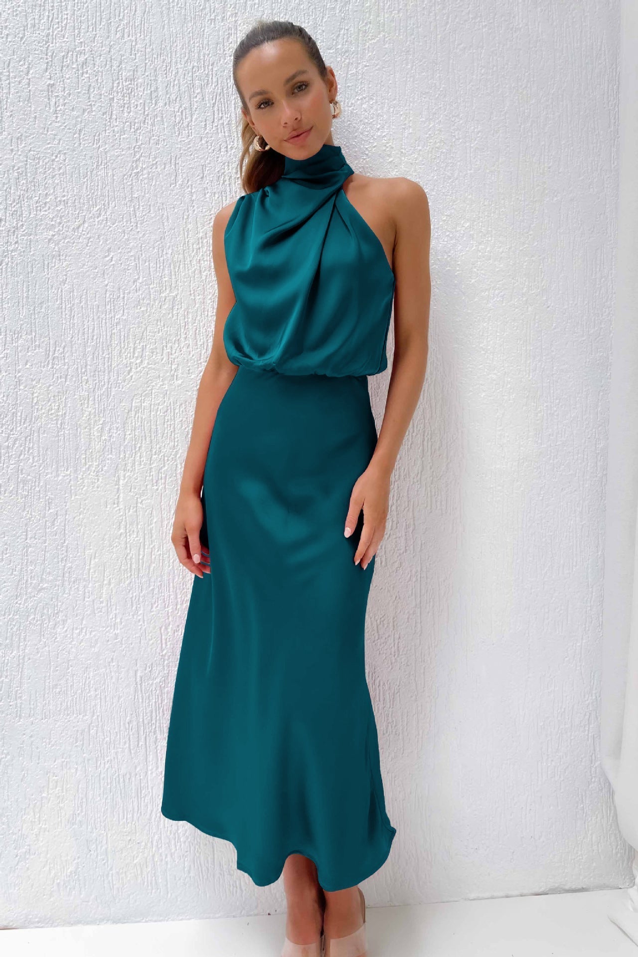 Holly | Women’s Chic Halter Evening Dress