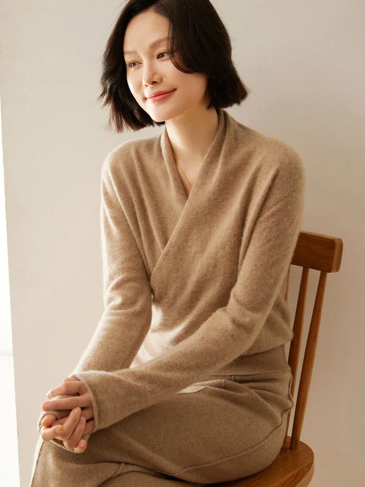 Kate | Women’s Elegant Wrap Crossover Chic Sweater