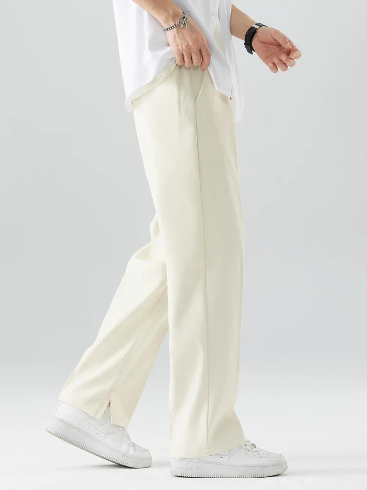 Nathan | Men Relaxed Fit Wide Leg Trousers