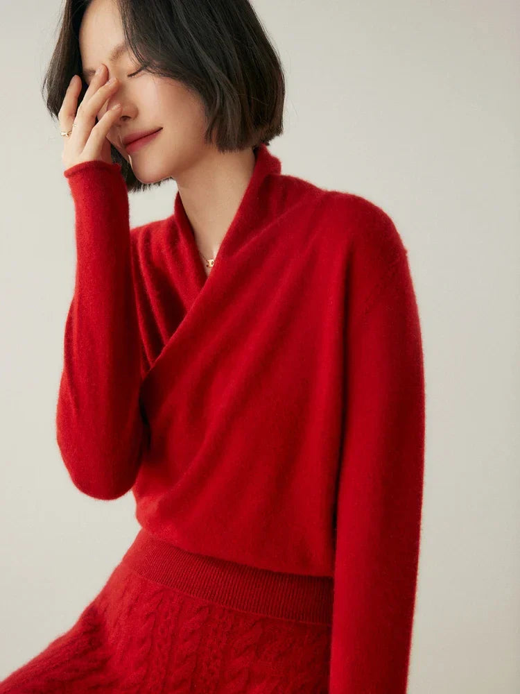 Kate | Women’s Elegant Wrap Crossover Chic Sweater