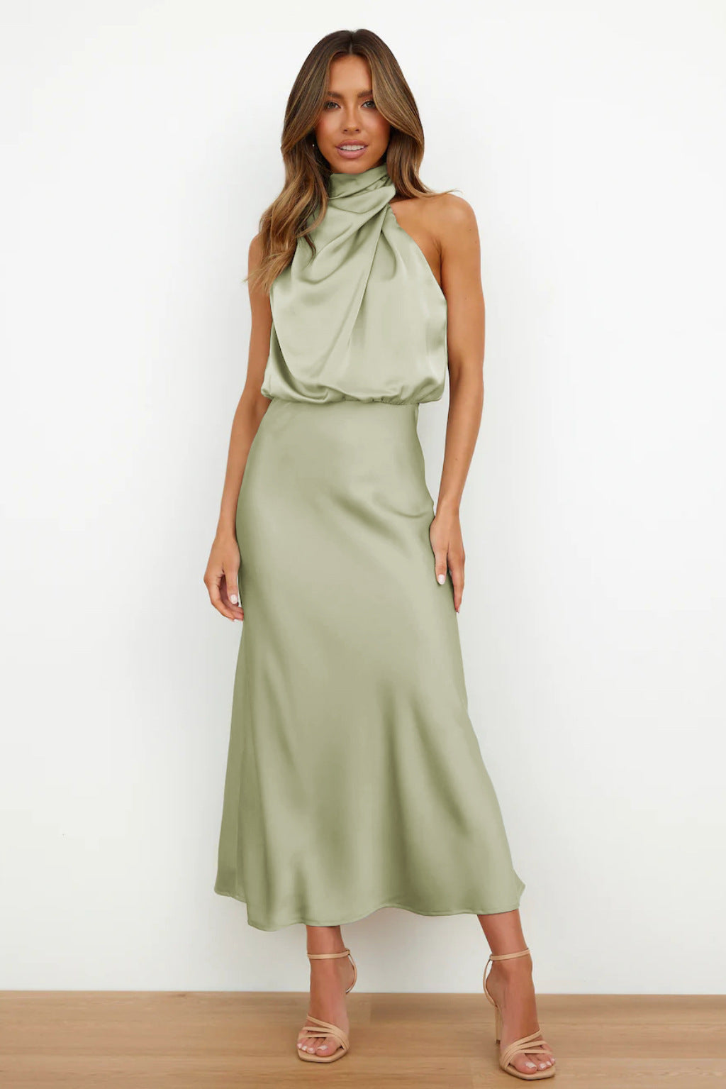 Holly | Women’s Chic Halter Evening Dress
