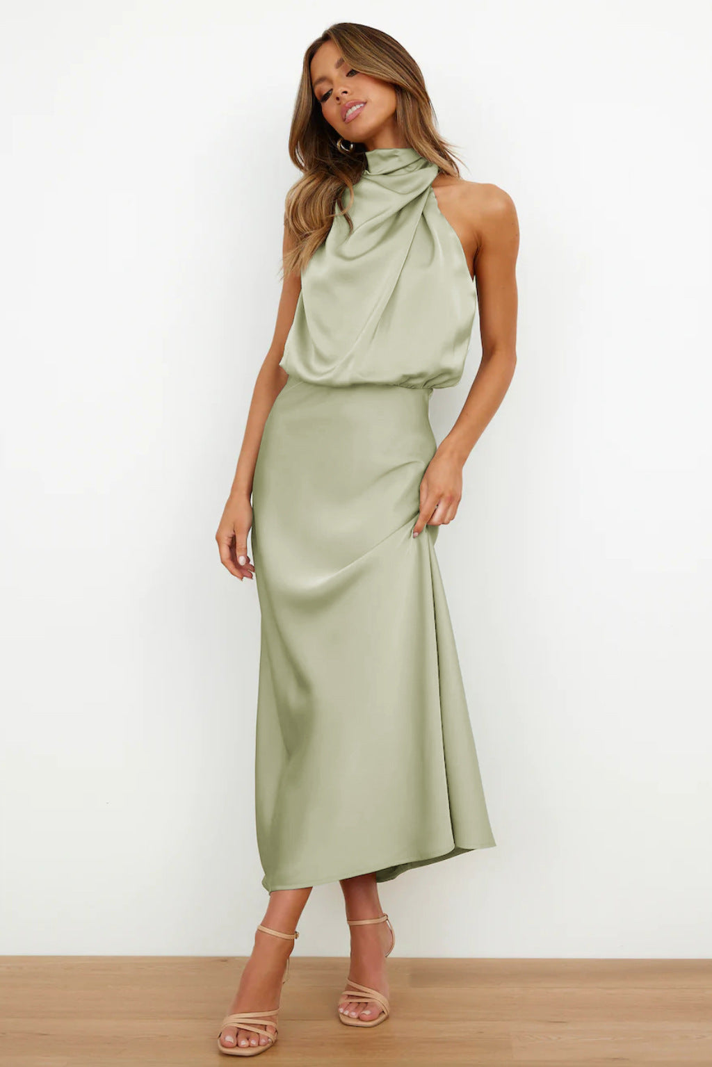 Holly | Women’s Chic Halter Evening Dress