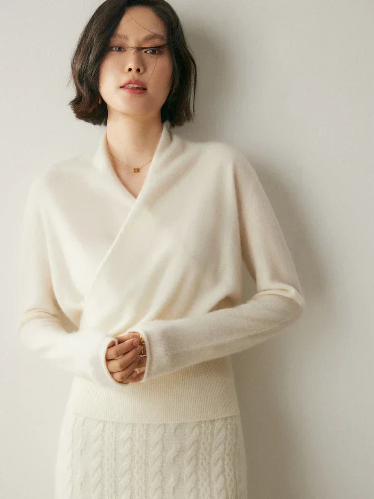 Kate | Women’s Elegant Wrap Crossover Chic Sweater
