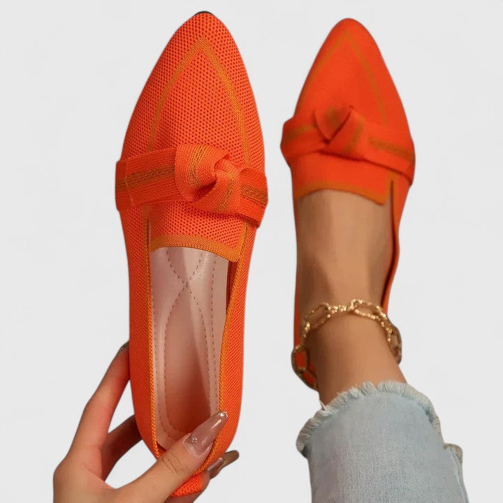 Crescentia | Loafers with Pointed Toe and Bow for Women