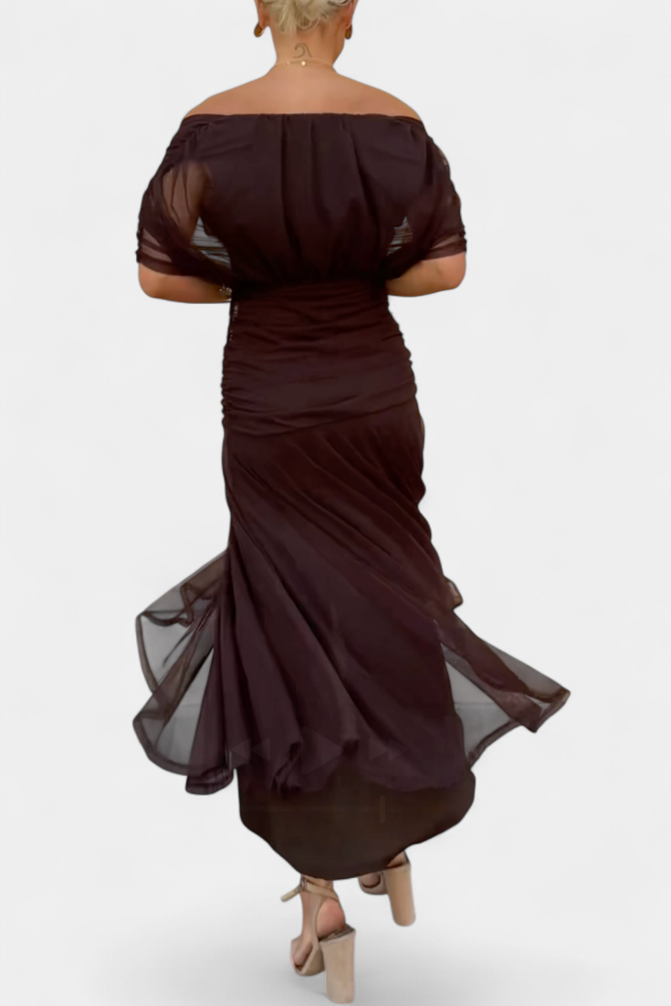 Jessica | Womens Off Shoulder Elegant Evening Dress
