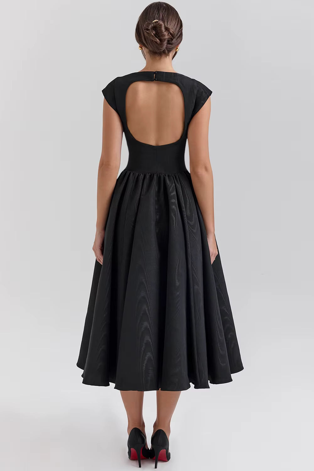 Luna Fashion House | Structured Cap Sleeve Midi Dress – Classic Occasion Dress