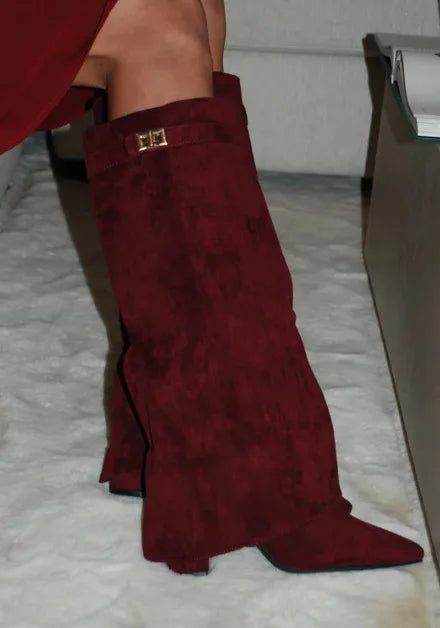 Ella | Women’s Leather Thigh-High Boots with Buckle