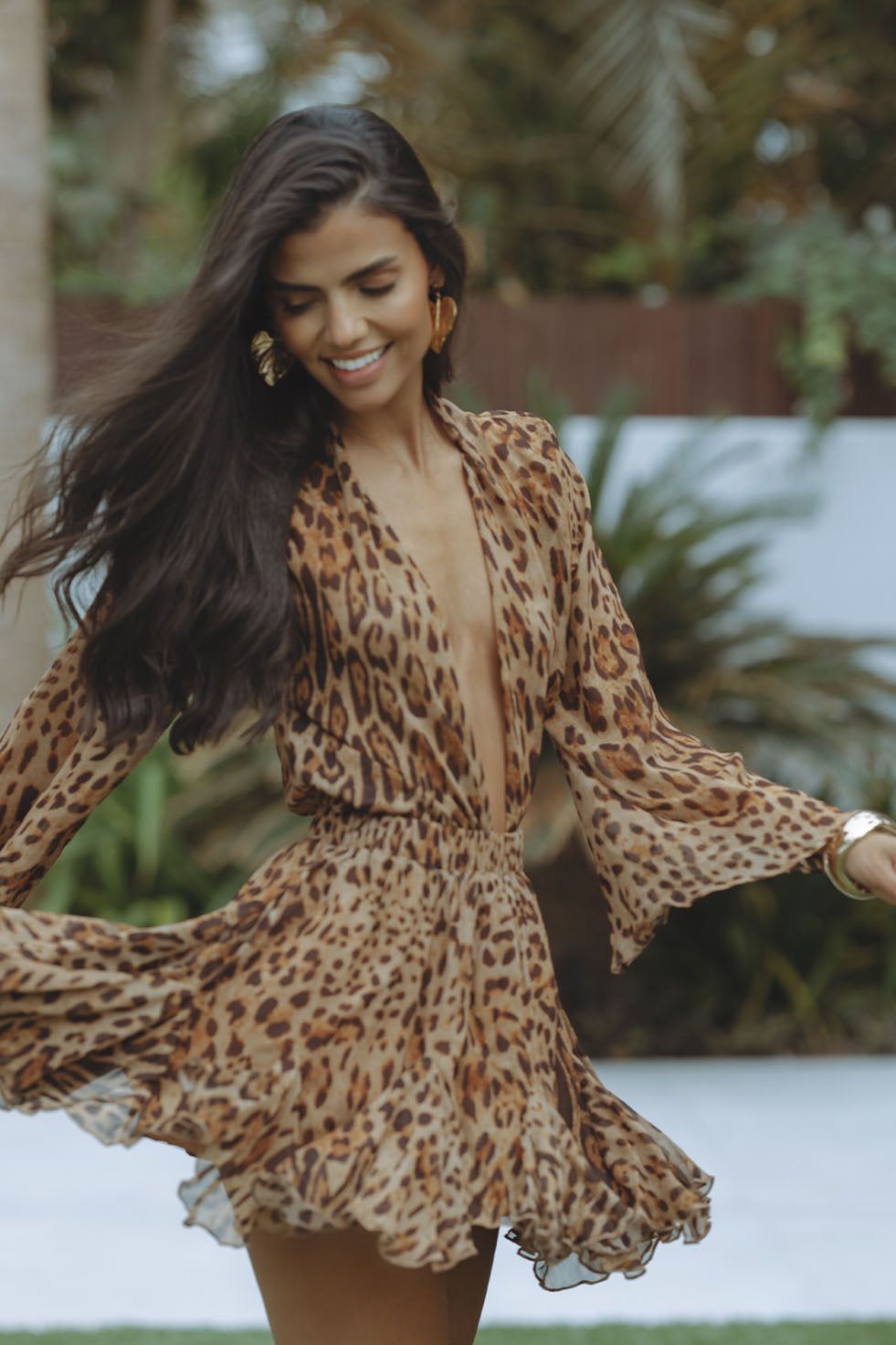 Rachel | Summer Women Long Sleeve Mini Dress