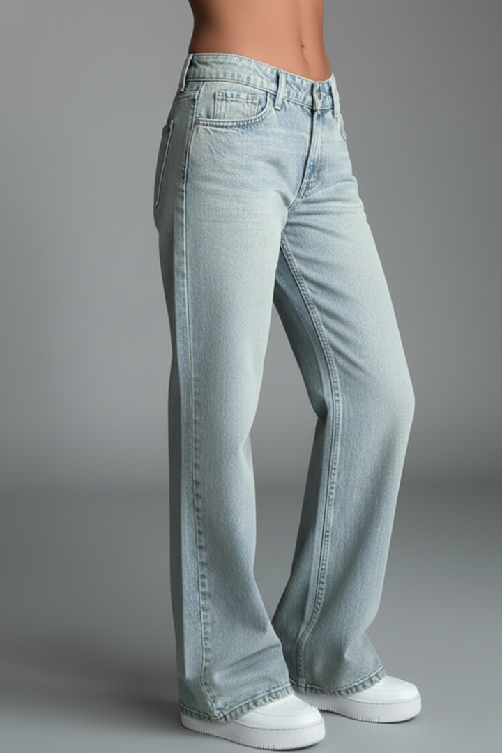 Isabella | Women’s Casual Low-Waist Straight-Leg Denim Jeans