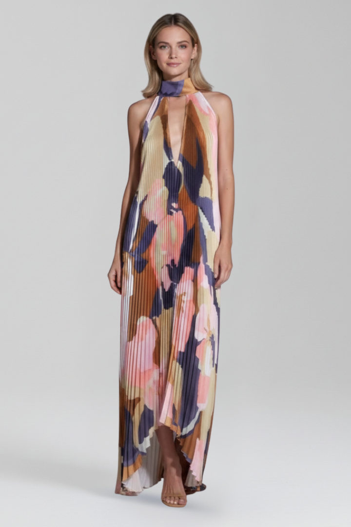 Darcey | Women’s Sleeveless Pleated Skirt Maxi Dress