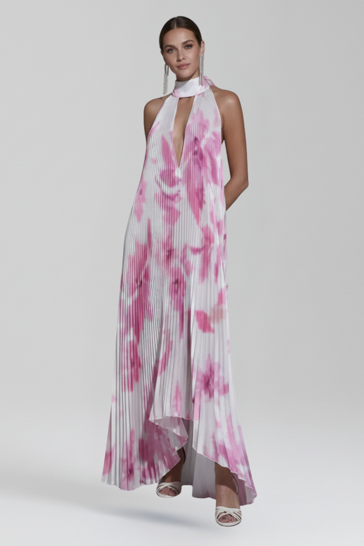 Darcey | Women’s Sleeveless Pleated Skirt Maxi Dress