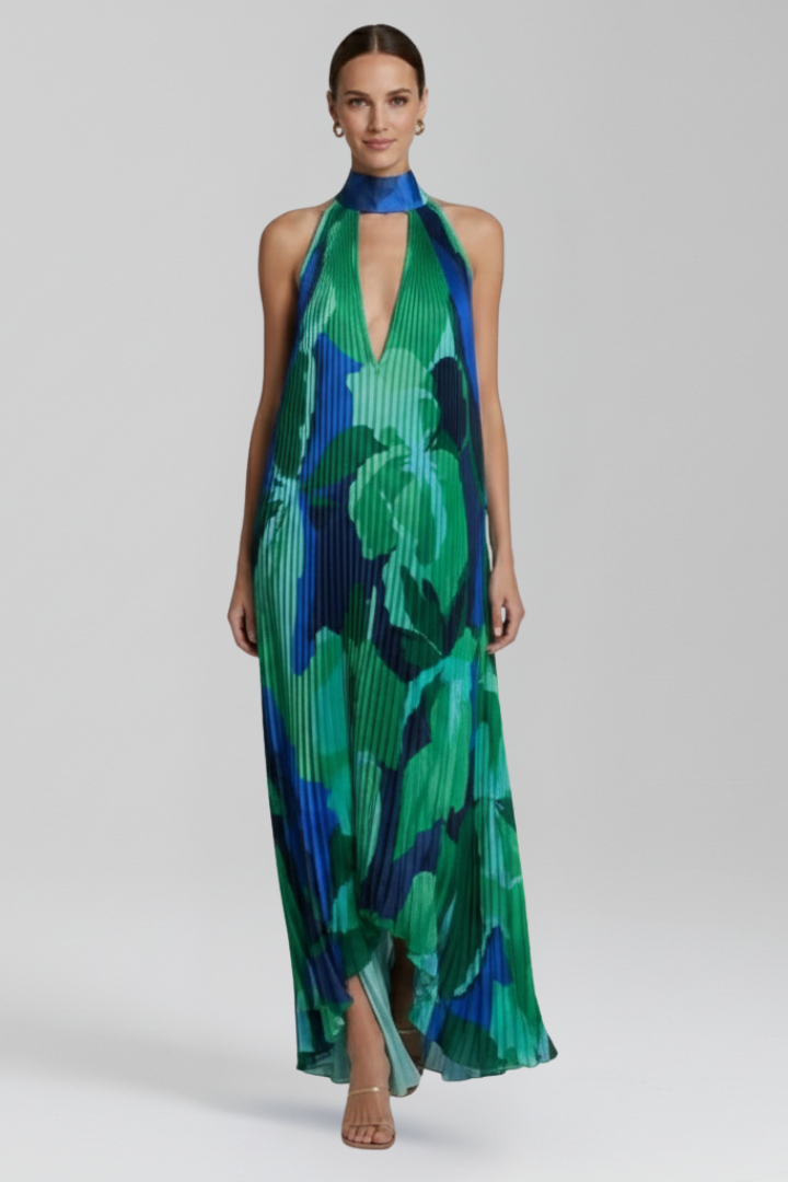 Darcey | Women’s Sleeveless Pleated Skirt Maxi Dress