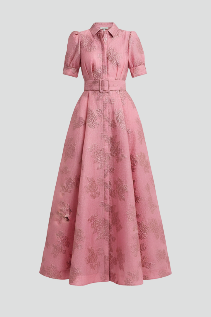 Lily | Women’s Short Sleeve Belted Maxi Dress