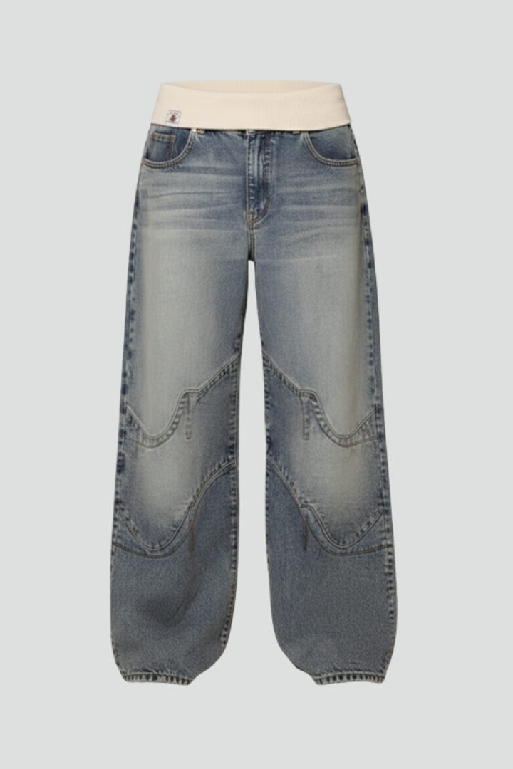 Catherine | Women’s Casual Baggy Wide-Leg Denim Trousers