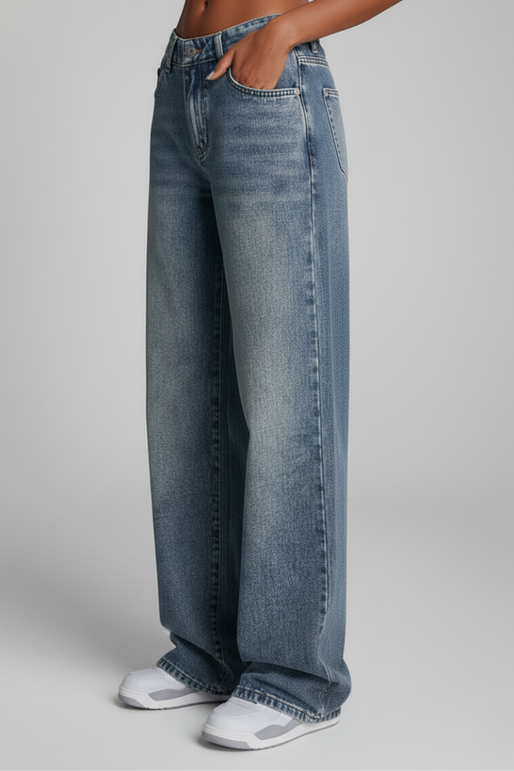 Hannah | Women’s Relaxed Wide-Leg Denim Jeans