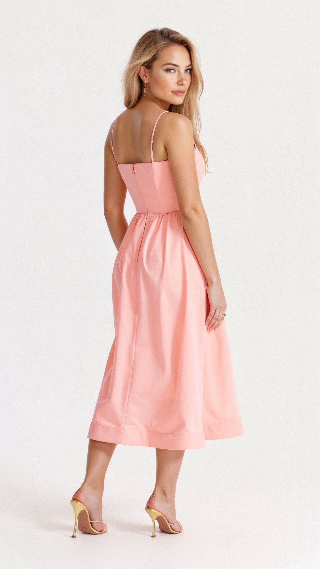 Mary | Women’s A Line Midi Dress Ascot Style