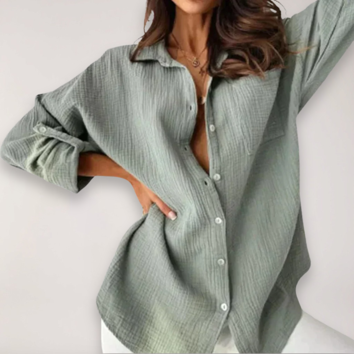 Madeline | Women’s Button Front Roll Up Shirt