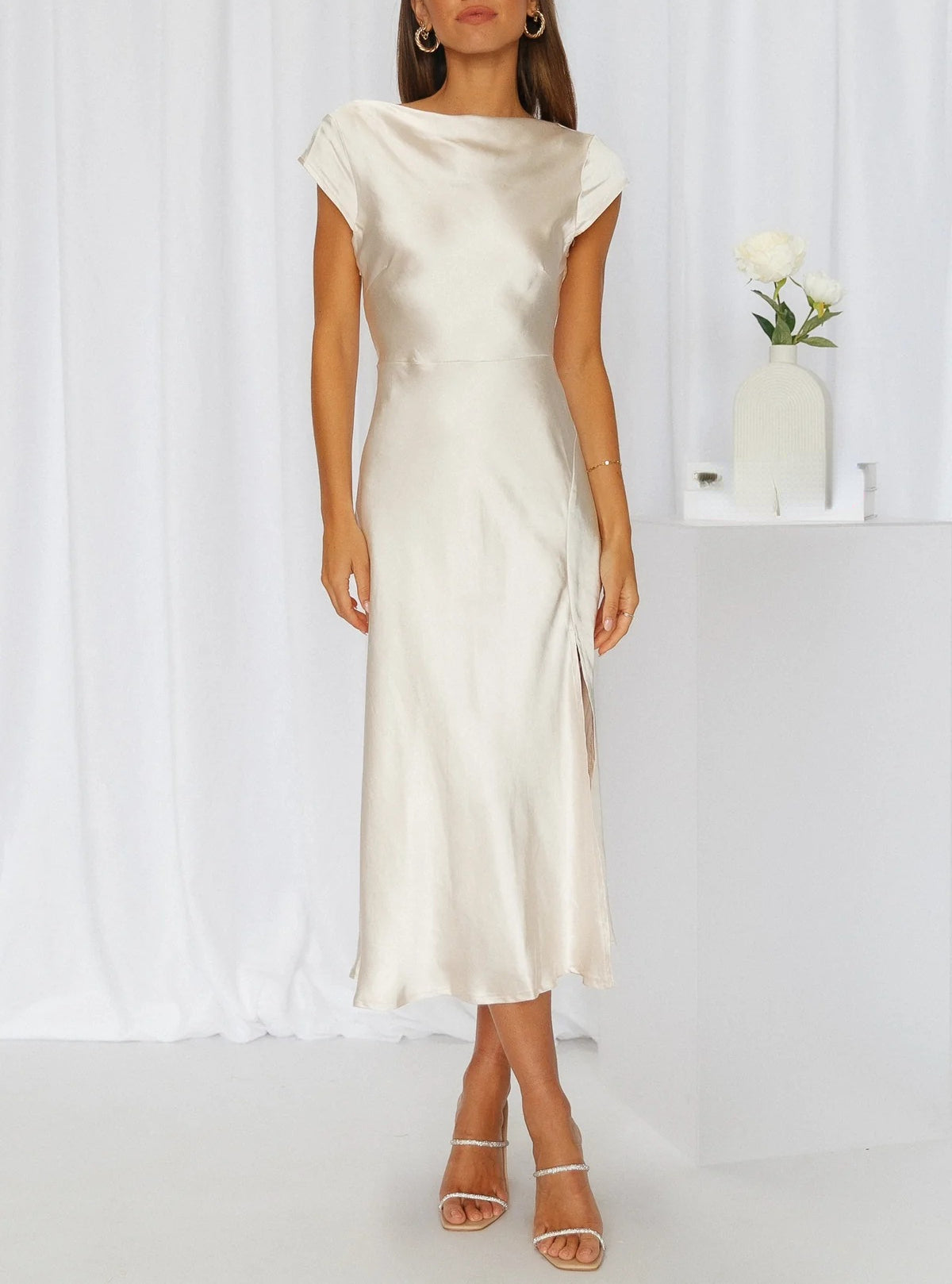 Florence | Women’s Slip Midi Length Minimalist Silhouette