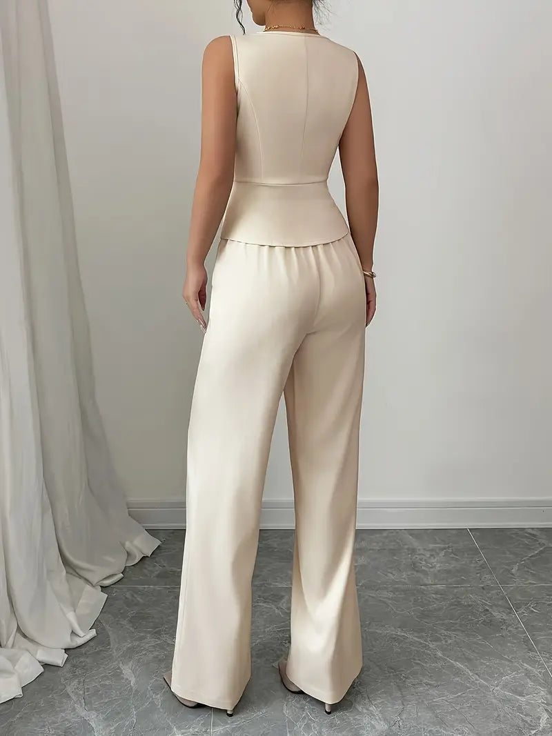 Emma | Women Spring Sleeveless Wide-Leg Set