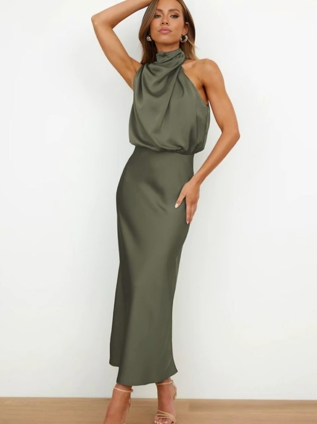 Holly | Women’s Chic Halter Evening Dress