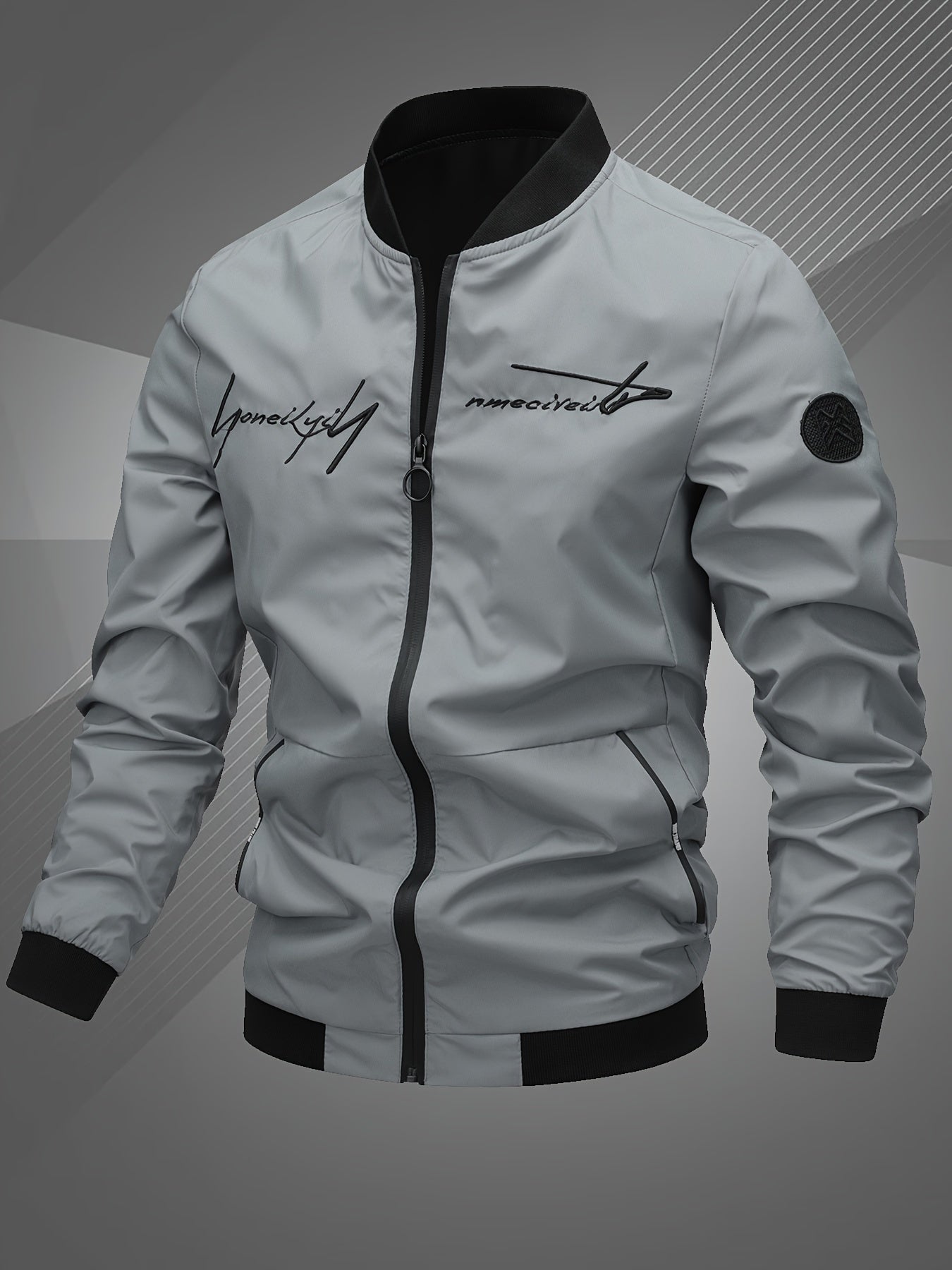 Samuel | Men's Stylish Zip-Up Bomber Jacket with Logo