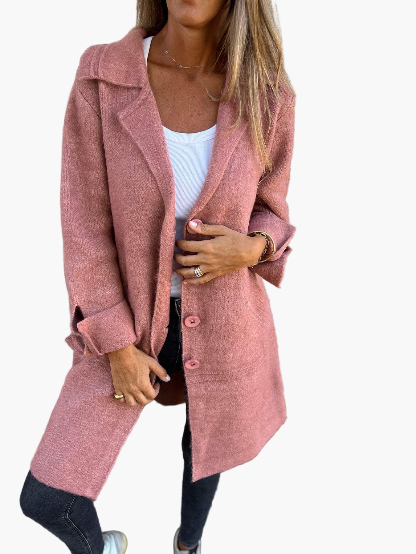 Lauren | Women’s Cozy Oversized Button-Down Trench Coat