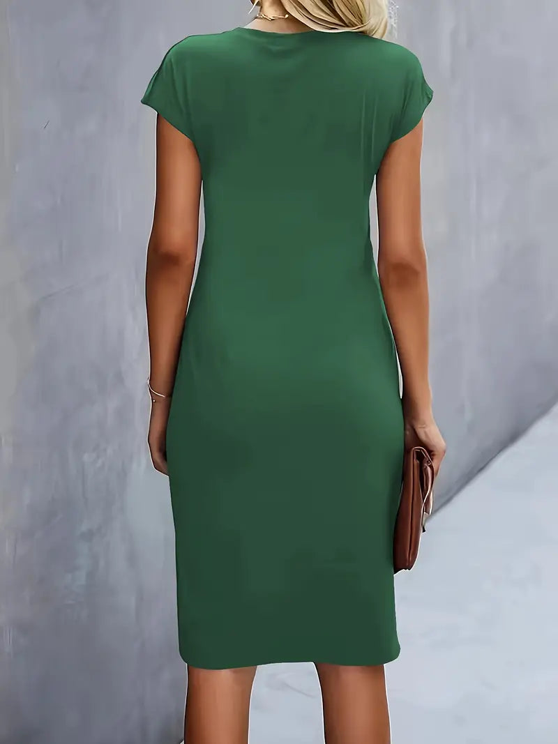 Katie | Women’s Classic Short Sleeve Bodycon Dress