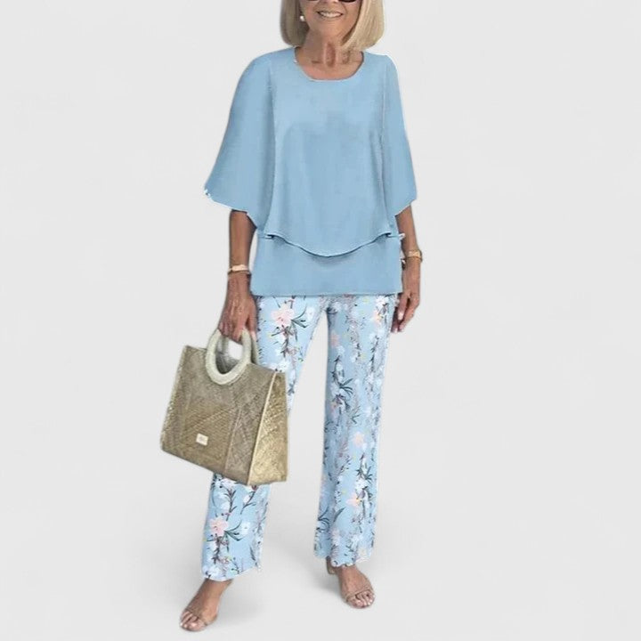 Anna | Women’s Printed Two Piece Pants Set