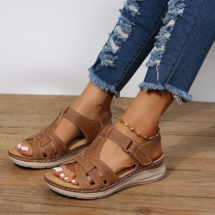Marley™ | Orthopedic Leather Sandals in Vintage Style