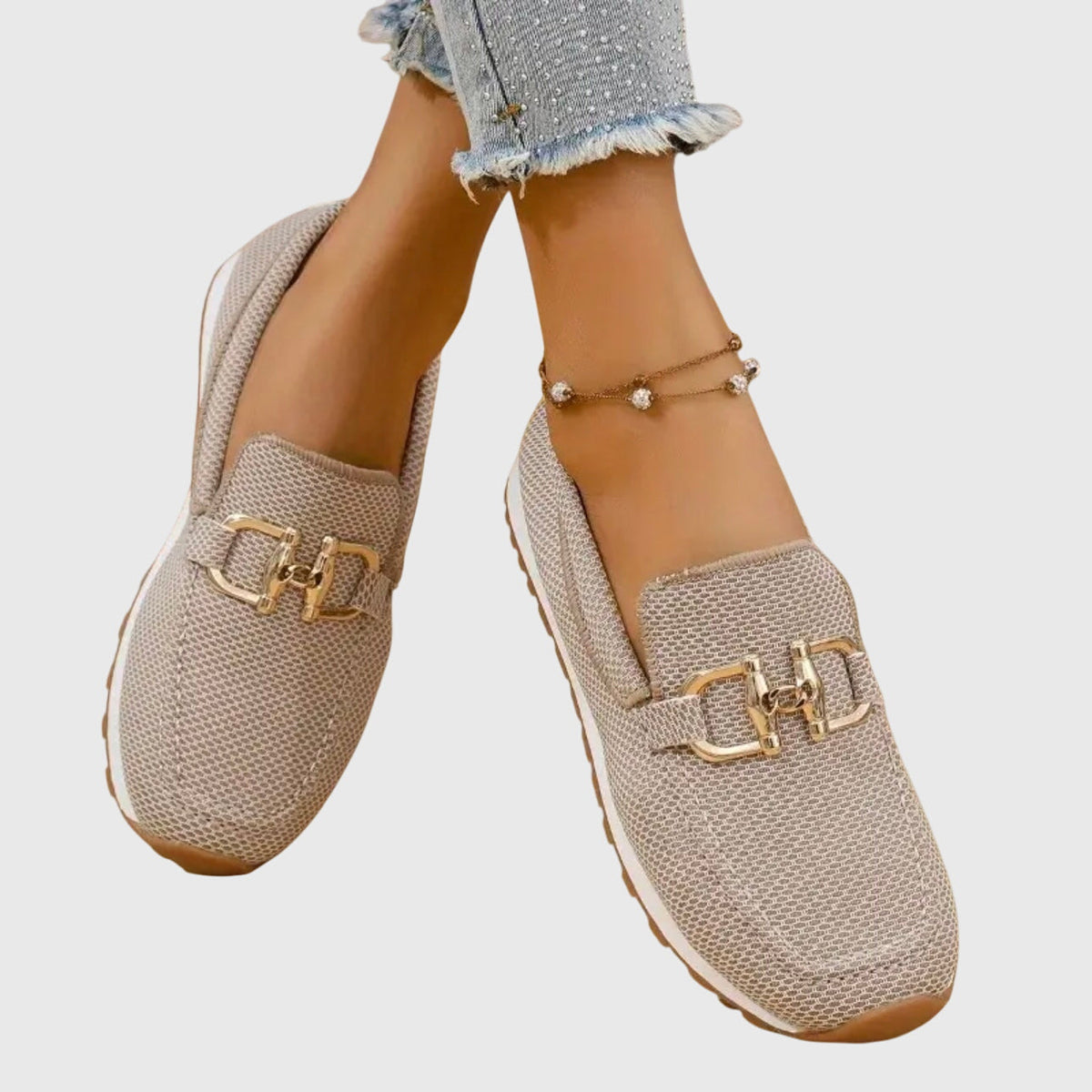 Agusta | Woven Loafers with Metal Hardware for Women