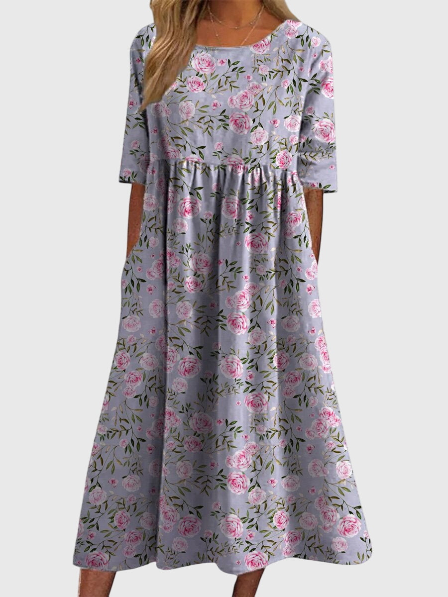 Ruby | Womens Vintage Floral Midi Dress