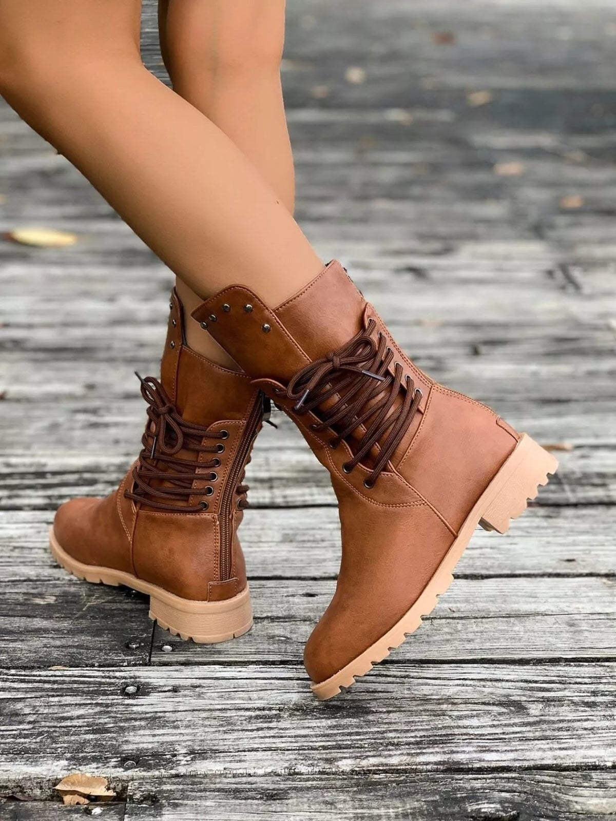 Noah | Round Toe Platform Boots