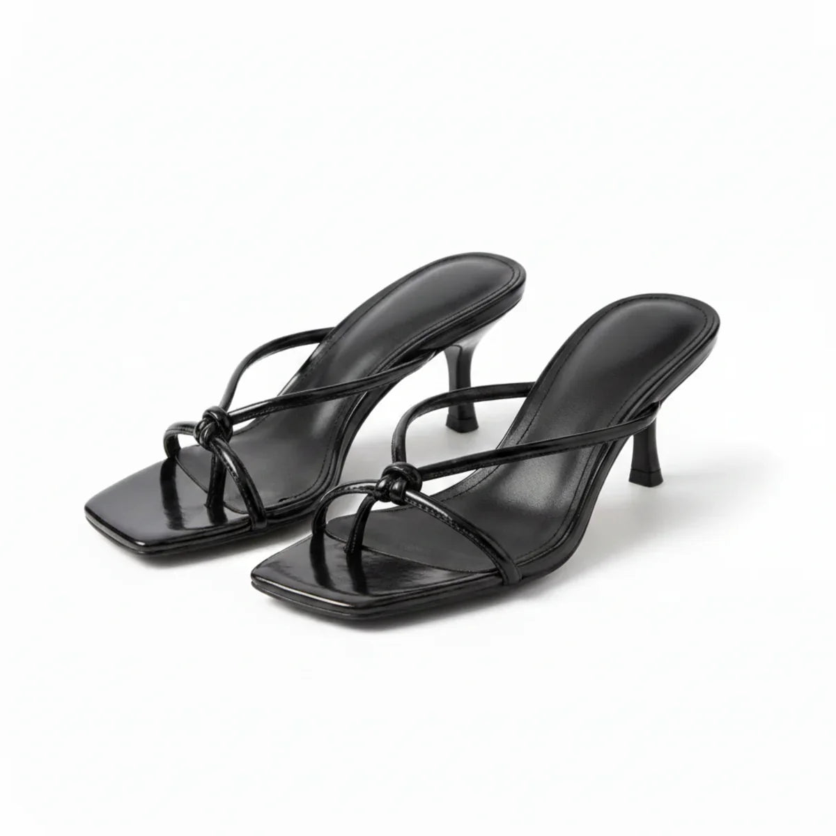 Women’s Orthopedic Heeled Sandals – Elegant Knot Strap Fit