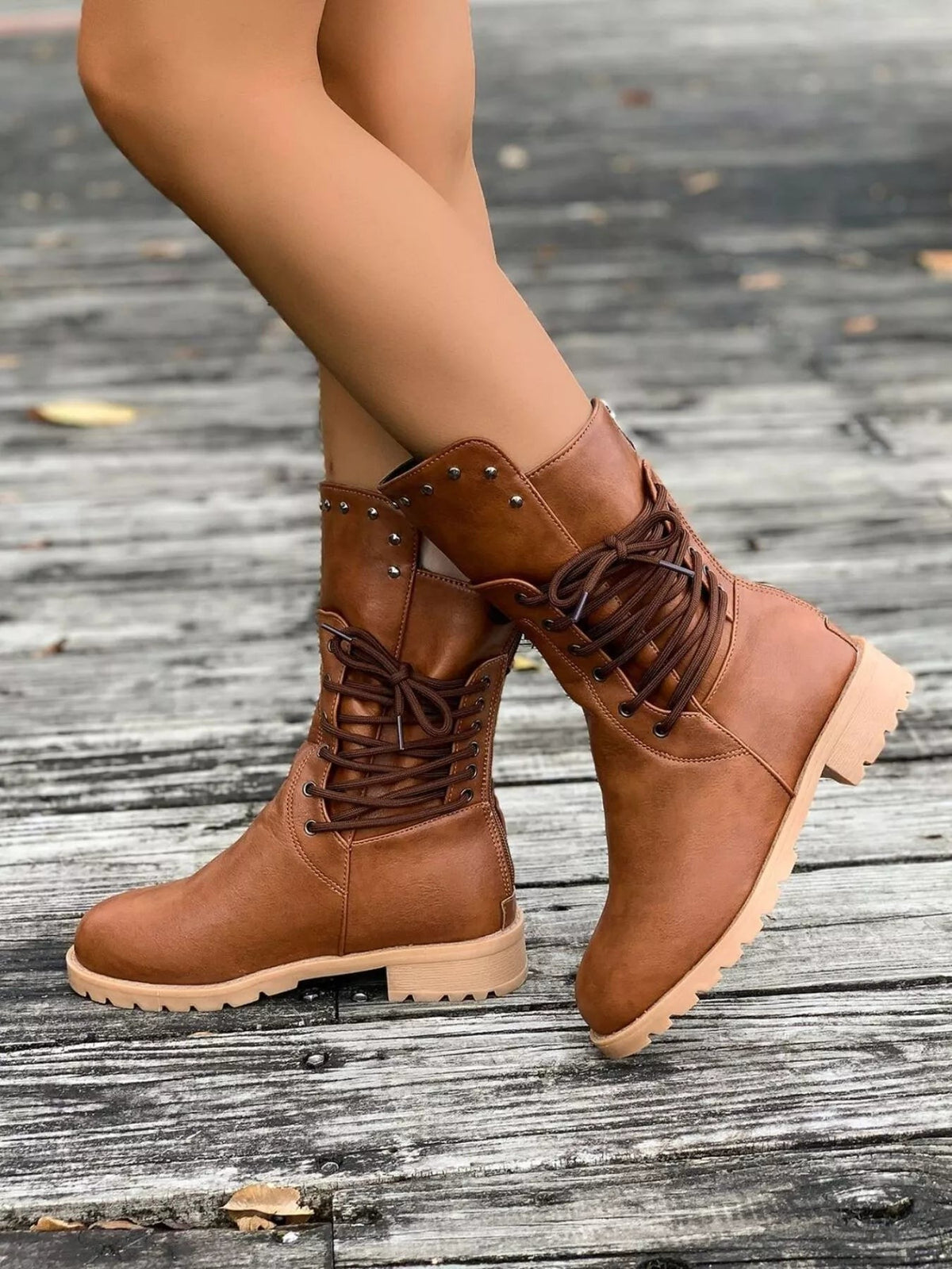 Noah | Round Toe Platform Boots