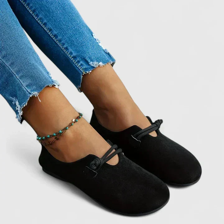 Isabella | Rope-Tie Suede Loafers for Women