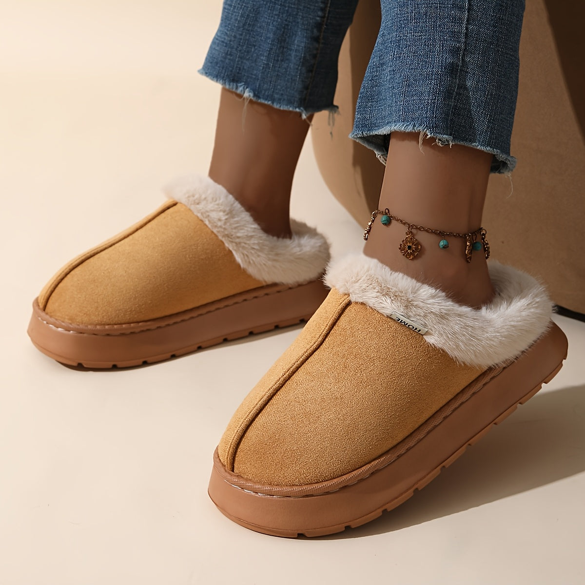 Sophie™ | Wool-Lined Platform Winter Slippers