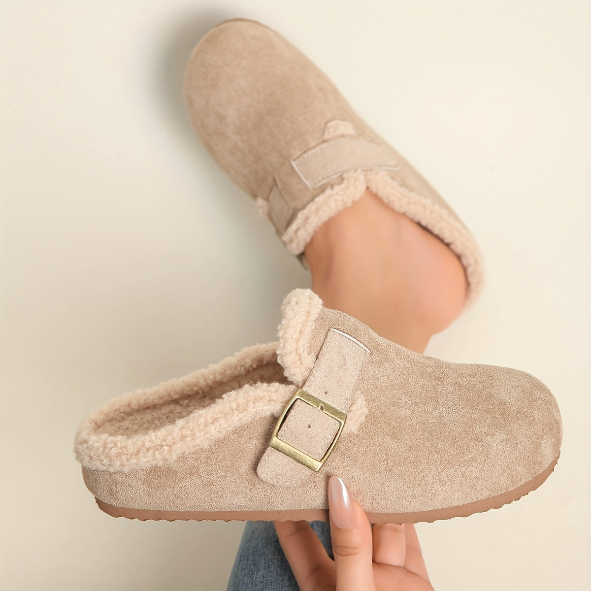 Lily™ | Wool-Lined Chunky Winter Slippers