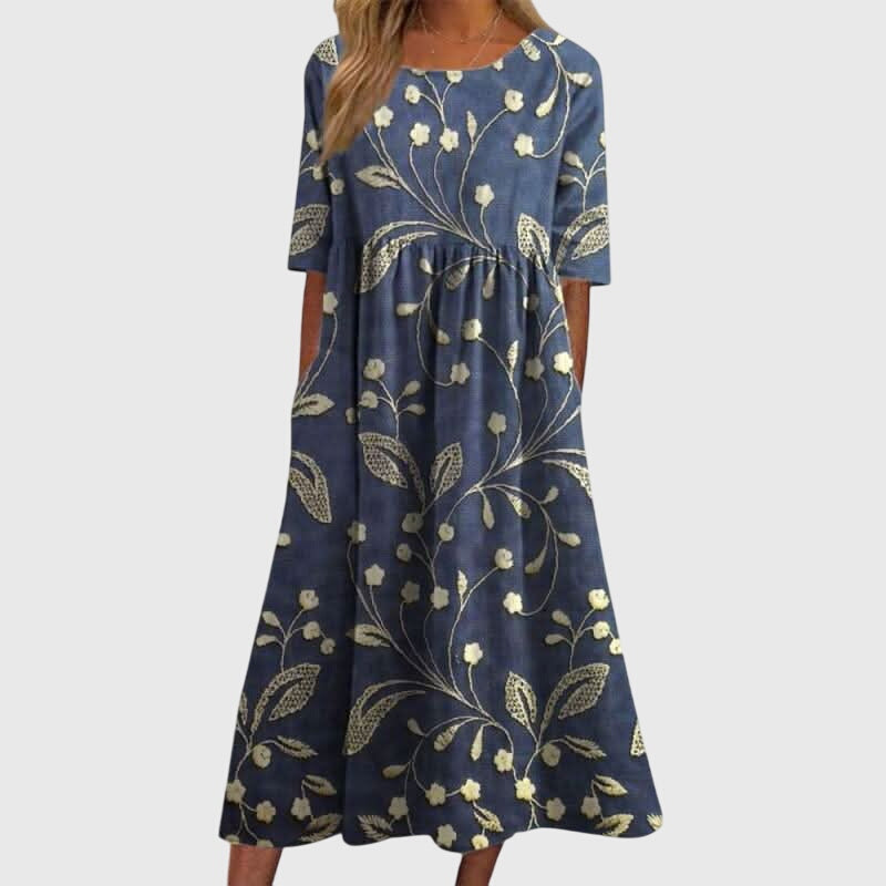Ruby | Womens Vintage Floral Midi Dress