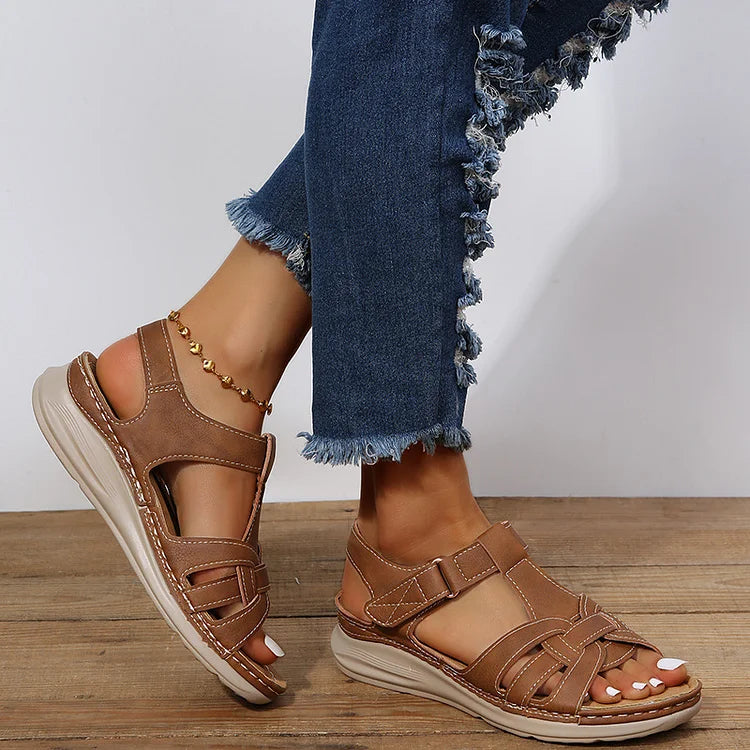 Marley™ | Orthopedic Leather Sandals in Vintage Style