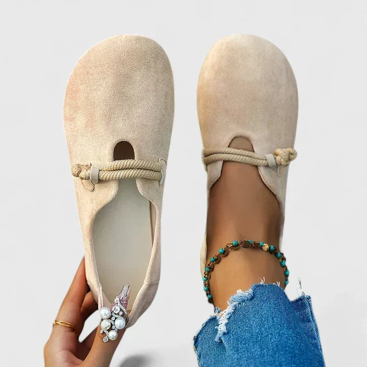 Isabella | Rope-Tie Suede Loafers for Women