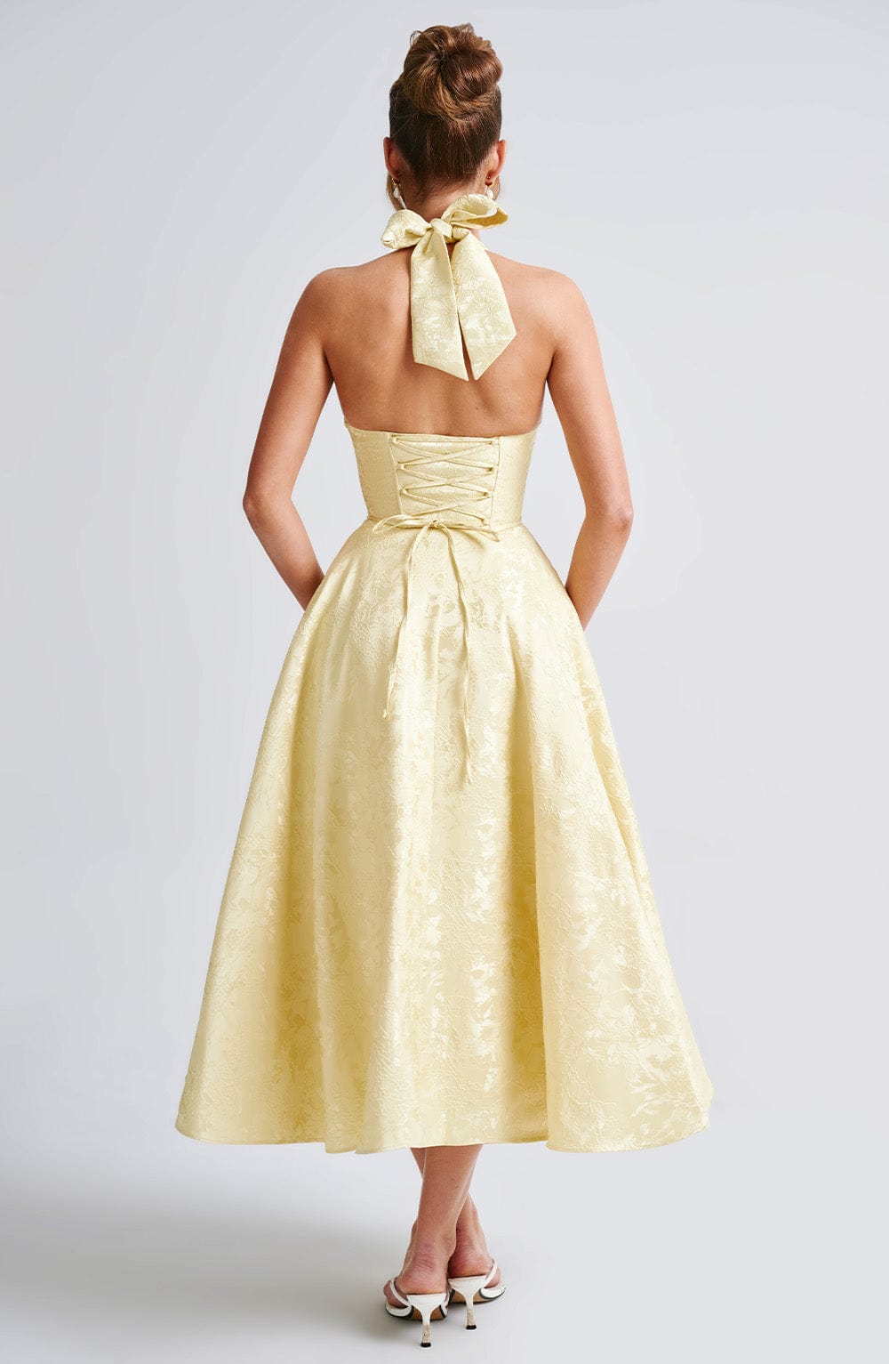 Chloe | Women’s Wedding Gues Dress Halter Midi Dress