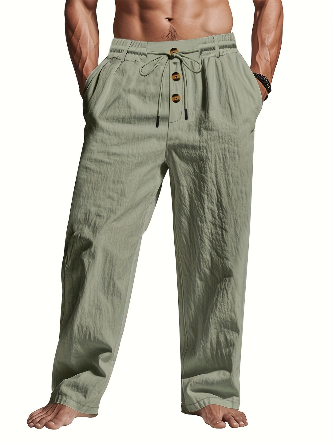 Julian | Men Lightweight Drawstring Linen Pants