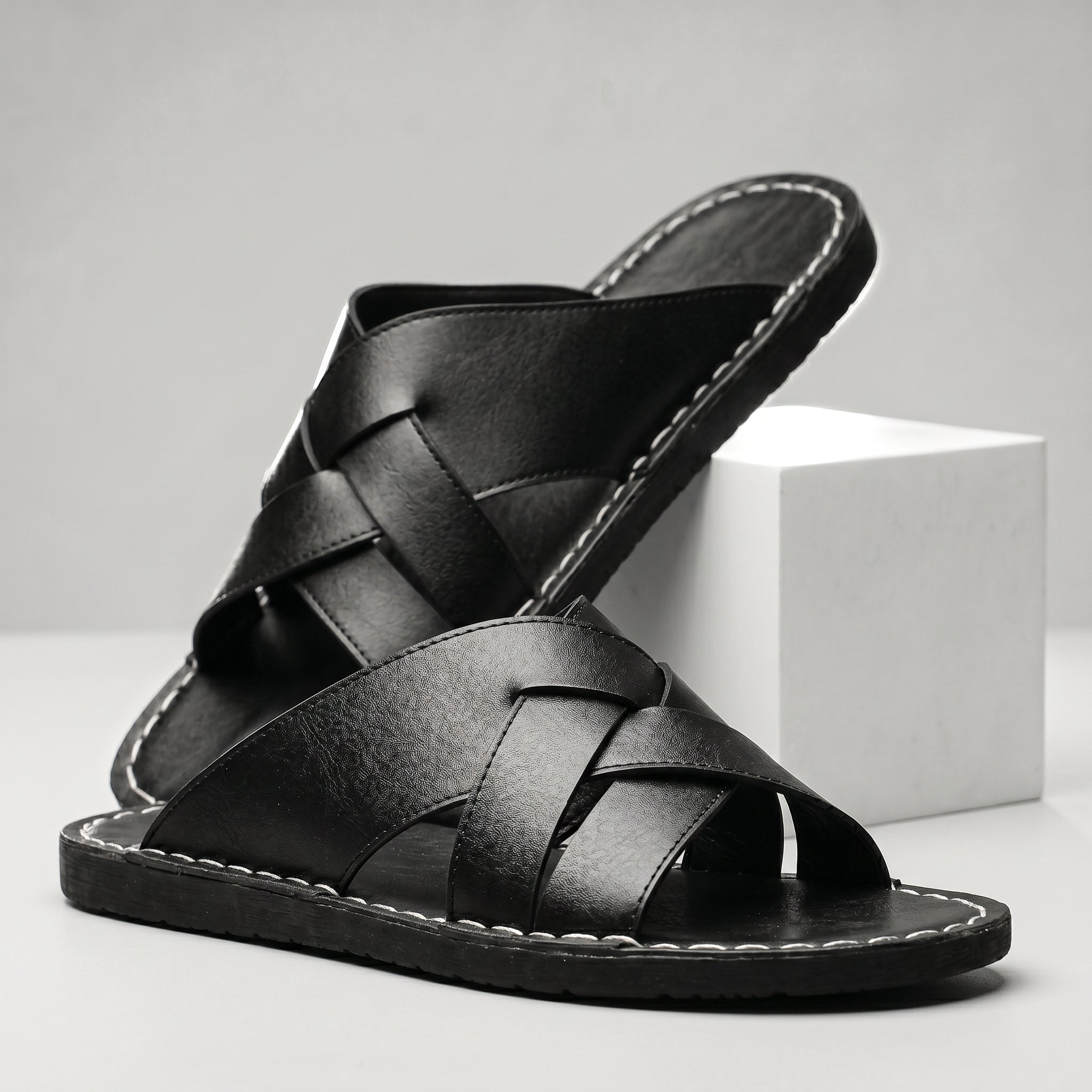 Noah™ | Leather Slide Sandals