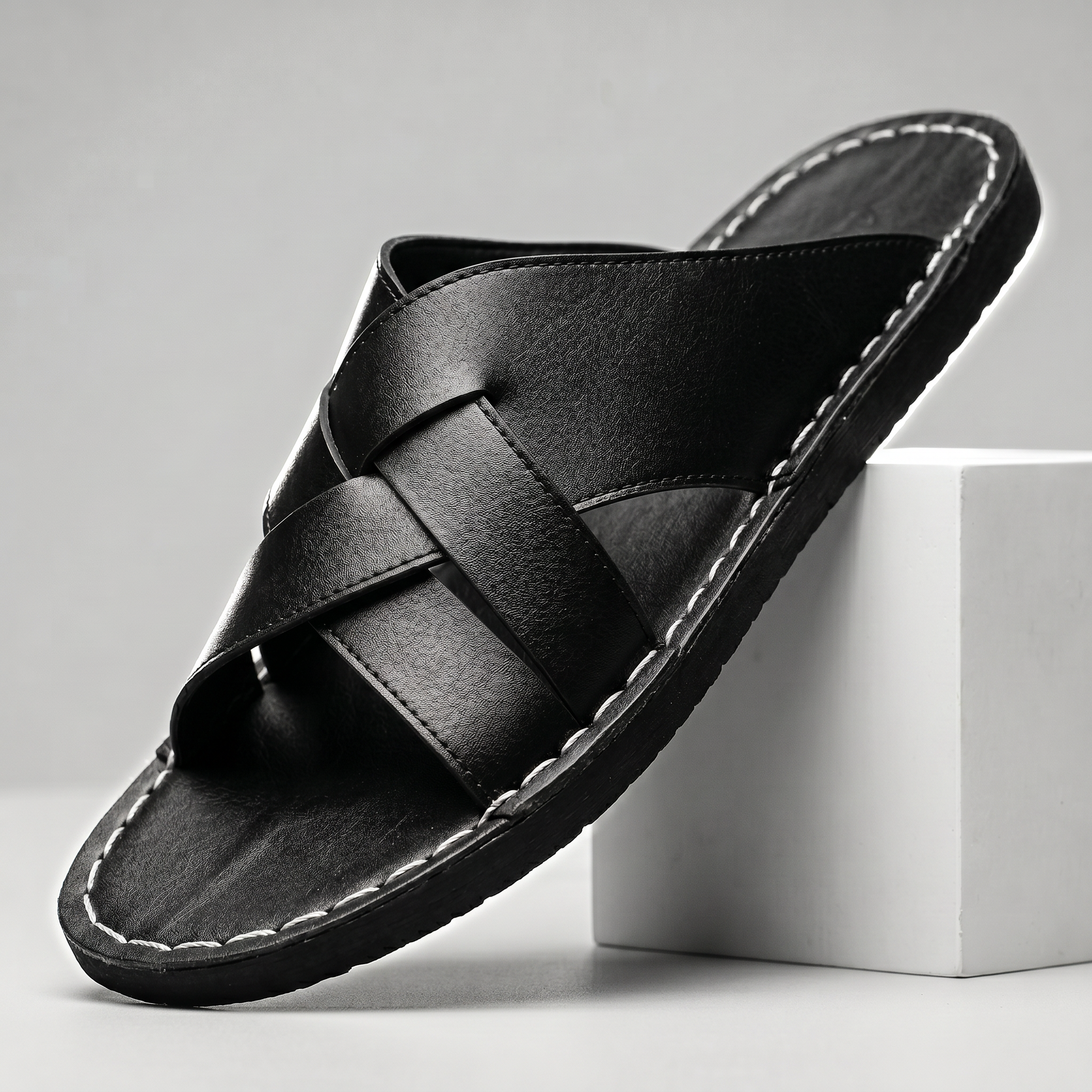 Noah™ | Leather Slide Sandals