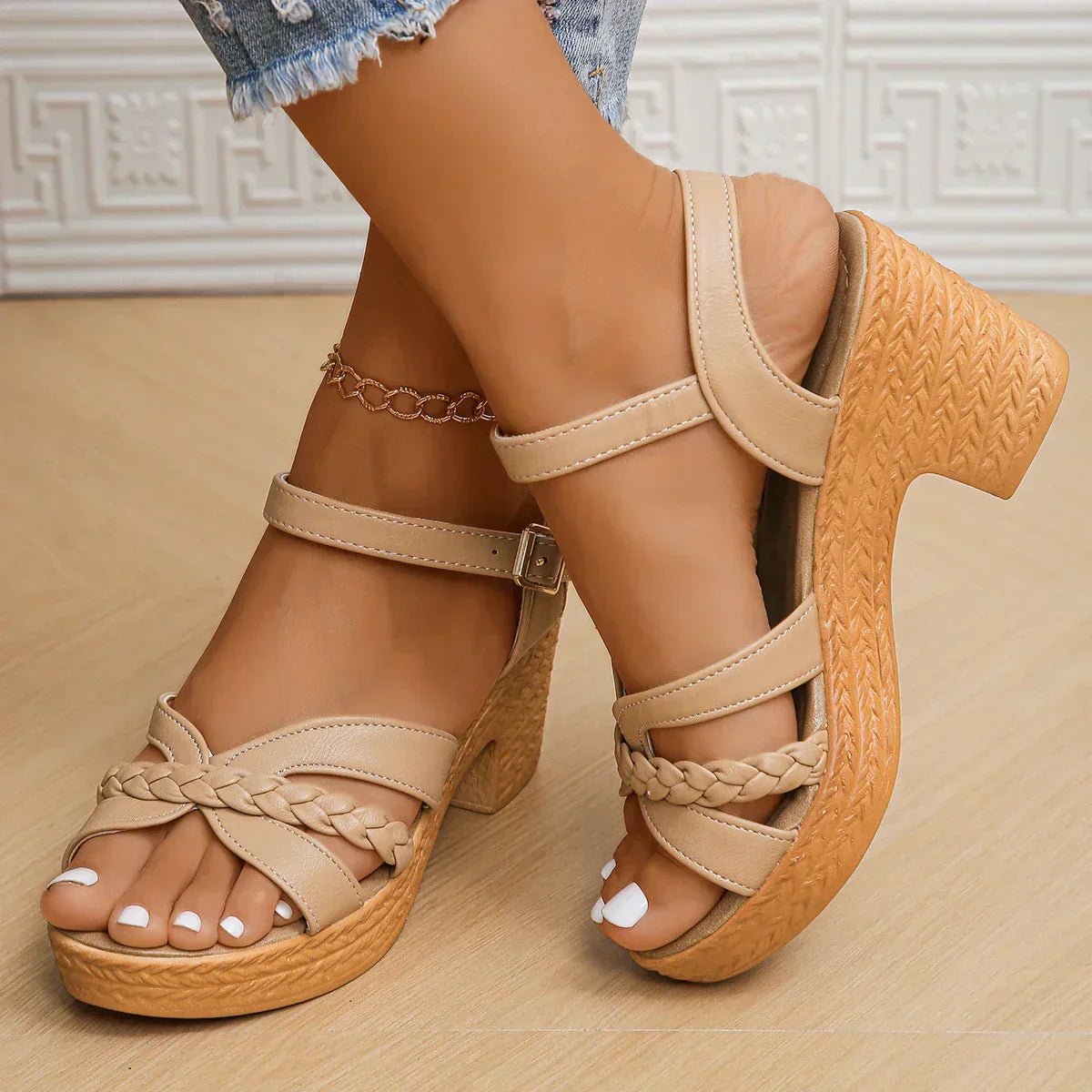 Freya | Women's Braided Platform Sandal