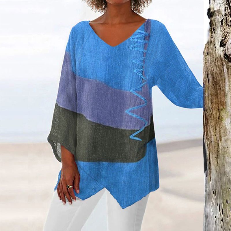 Crystal™ | Artistic Long Shirt with V-Neck