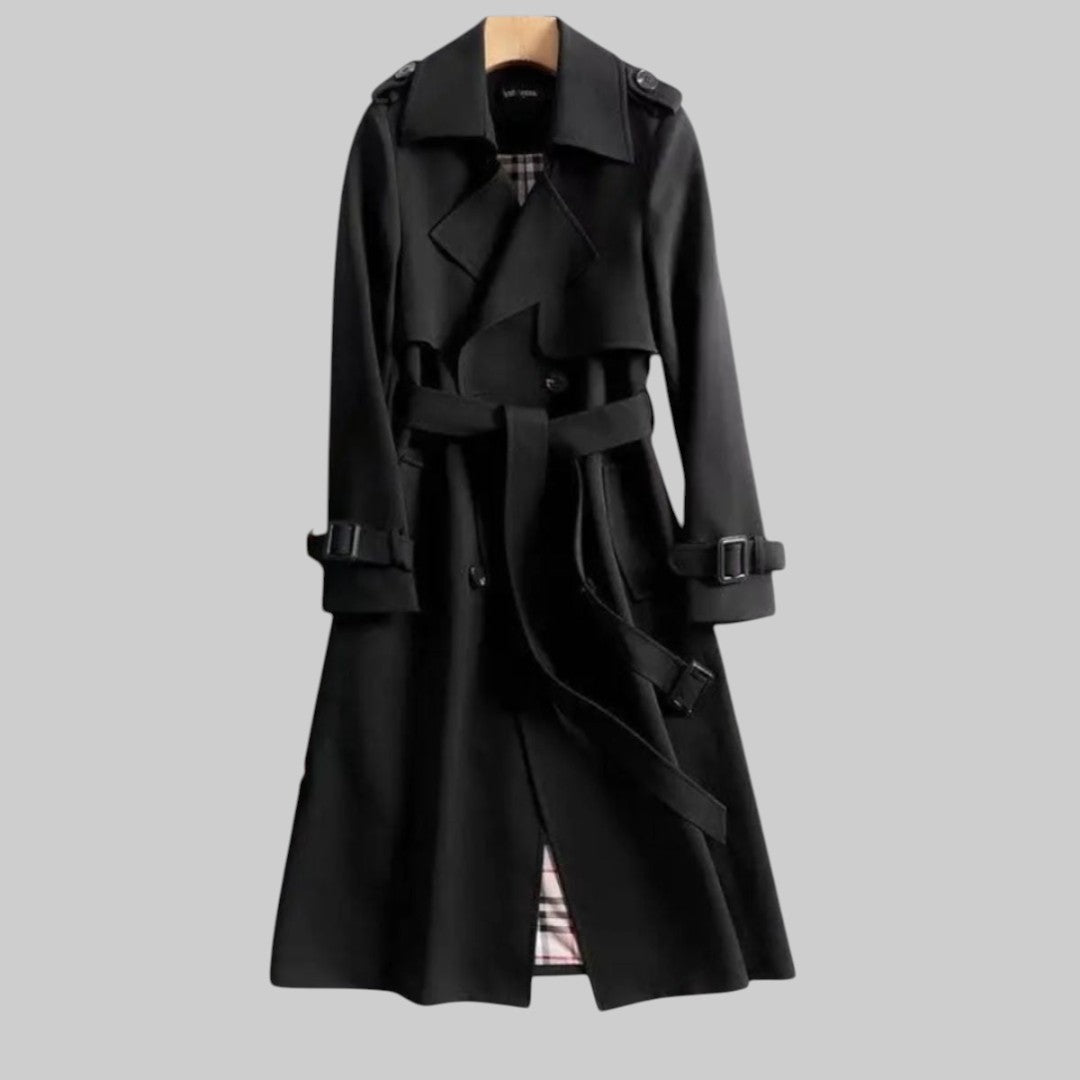 Emily | Women Belted Double Breasted Long Trench Coat